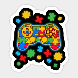 Gaming Puzzle Autism Awareness Sticker